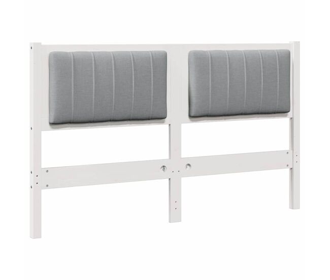 Cabeceira para cama de casal moderna estofada blanc 135 cm madeira de pinheiro sólida