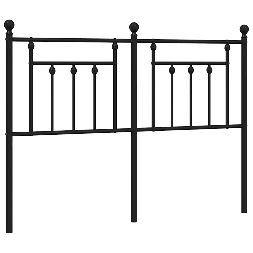 Cabeceira para cama de casal moderna de substituição 135 cm metal noir