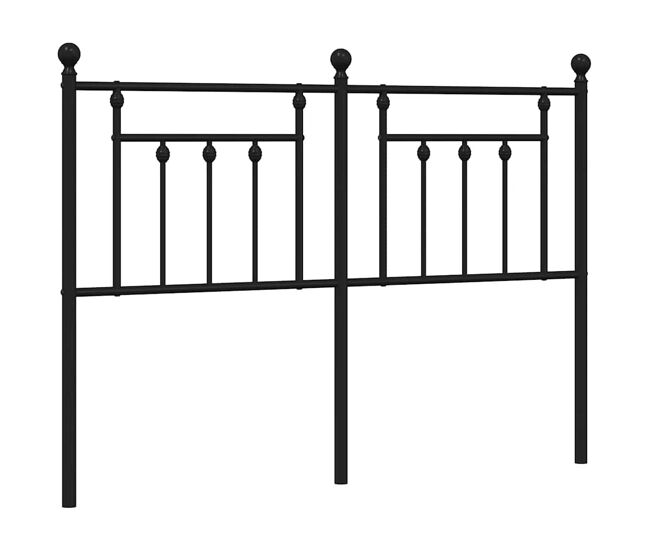 Cabeceira para cama de casal moderna de substituição 135 cm metal noir