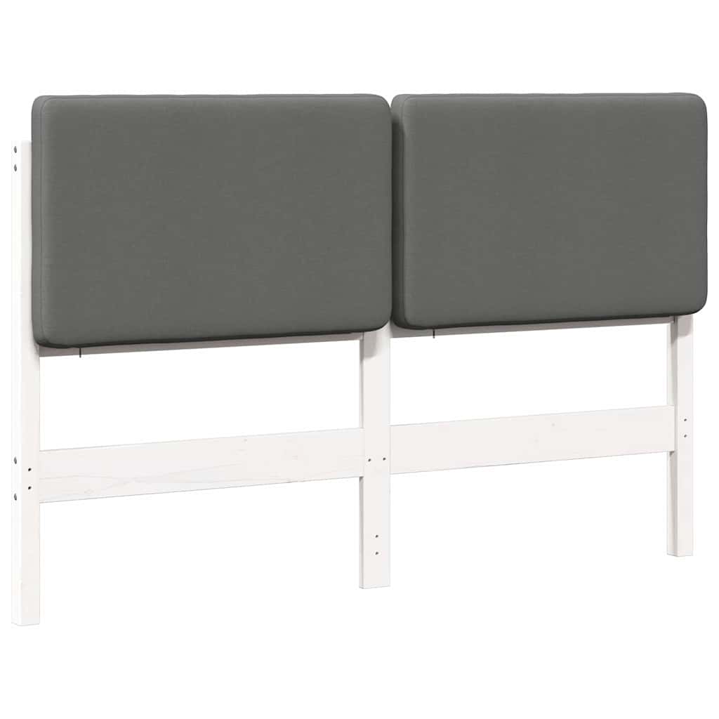 Cabeceira para cama de casal moderna estofada com cabeceira para cama de casal moderna blanc e gris claro 150 cm
