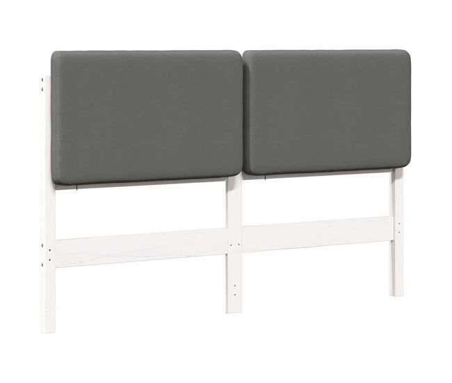 Cabeceira para cama de casal moderna estofada com cabeceira para cama de casal moderna blanc e gris claro 150 cm