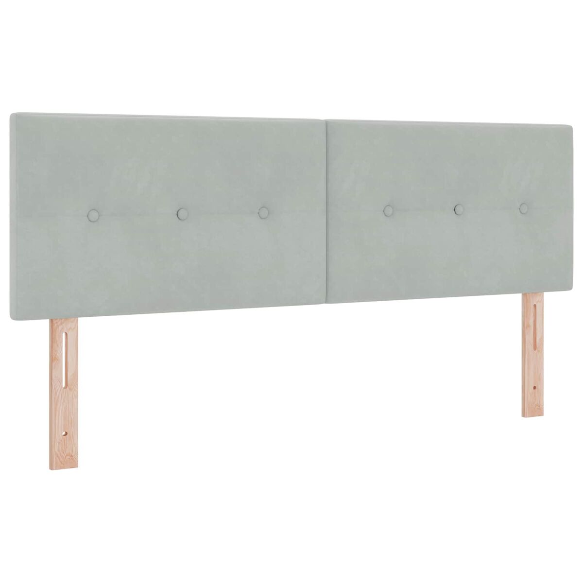 Cabeceira para cama de casal moderna led com fitas led manual gris-claro 160 cm veludo