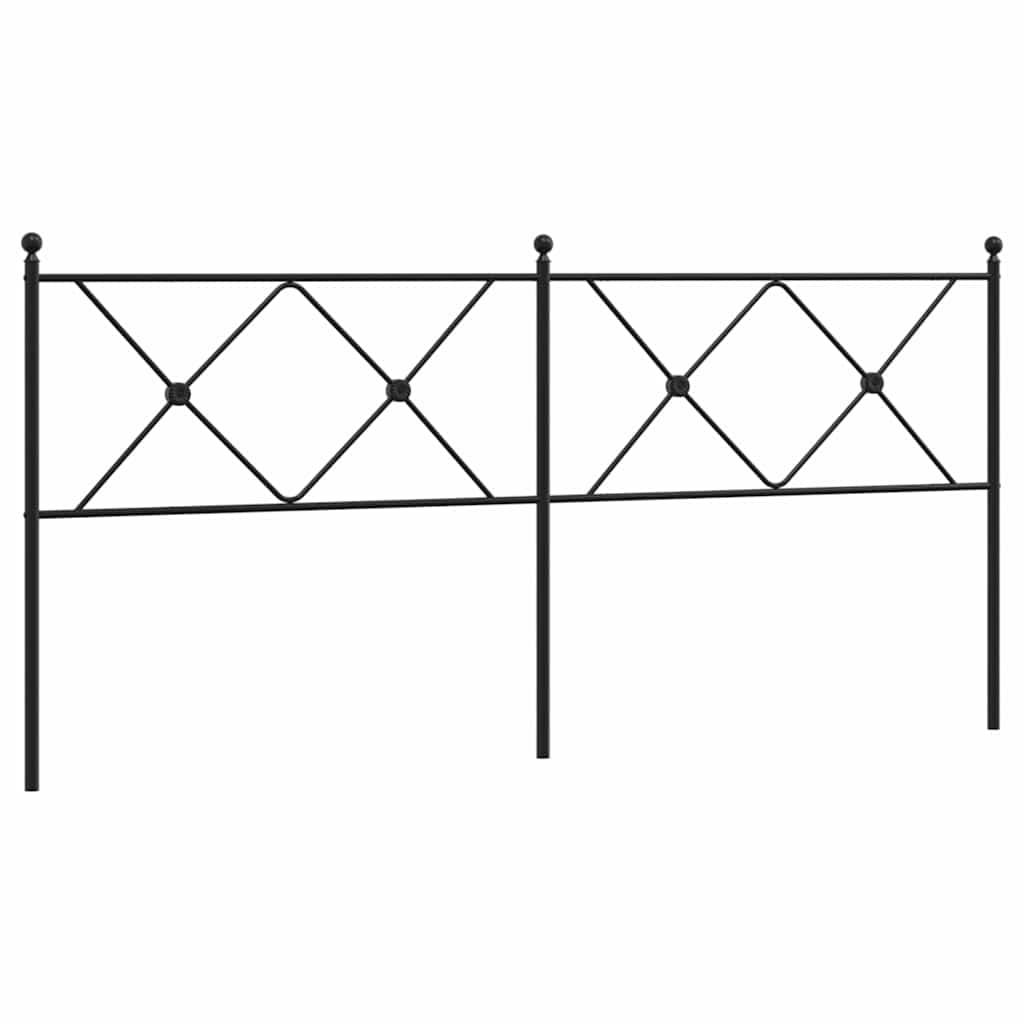 Cabeceira para cama de casal moderna de substituição 180 cm metal noir