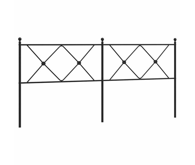 Cabeceira para cama de casal moderna de substituição 180 cm metal noir