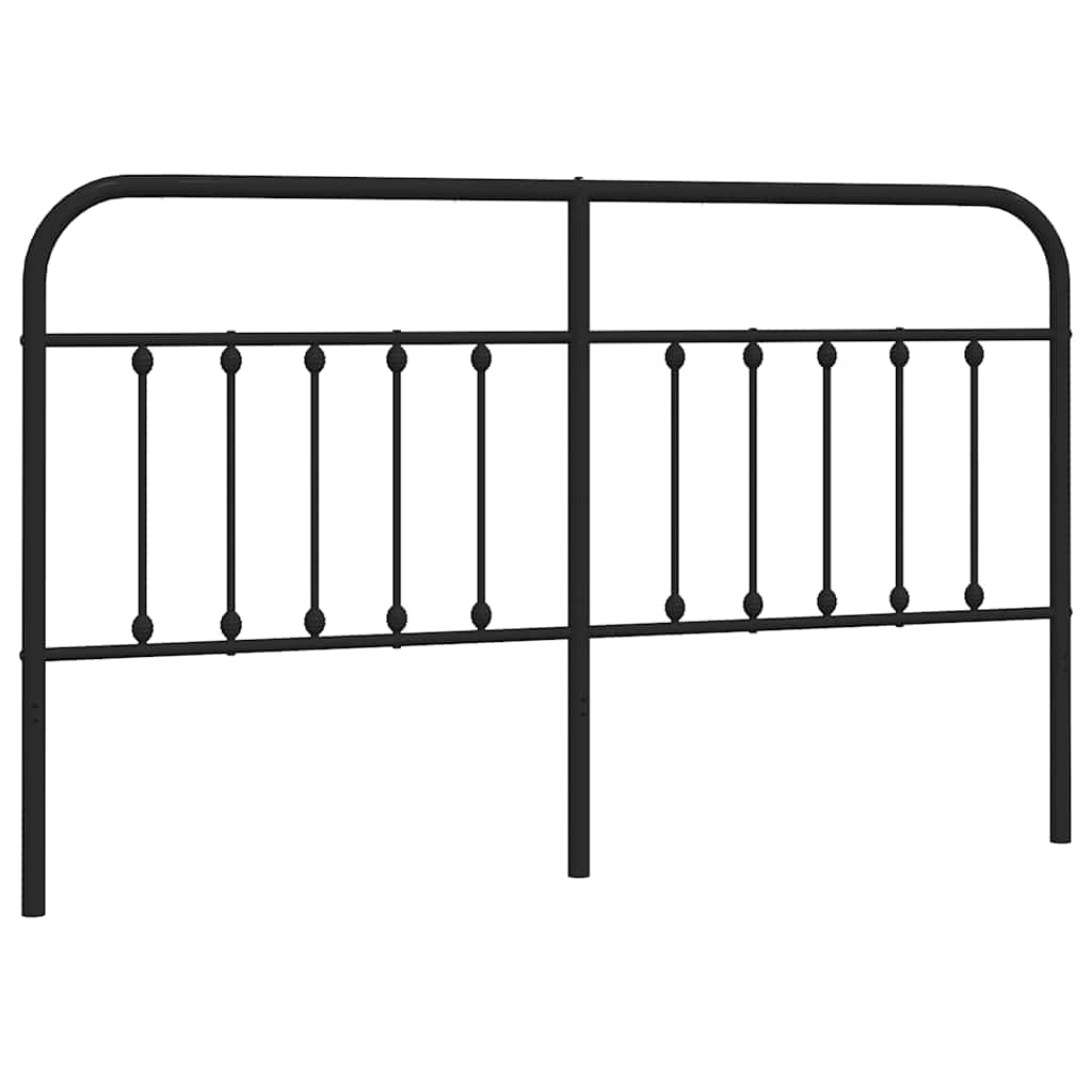 Cabeceira para cama de casal moderna de substituição 160 cm metal noir