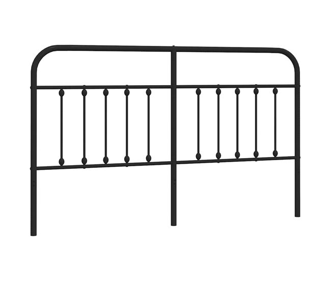 Cabeceira para cama de casal moderna de substituição 160 cm metal noir
