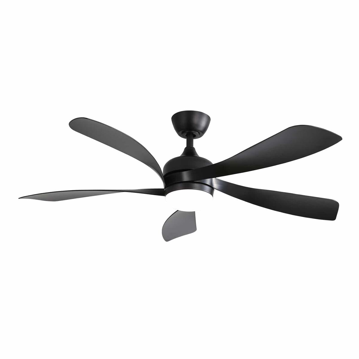 Ventilador de teto de 132 cm - led regulável, 3 temperaturas de cor, memória, 6 velocidades, motor dc silencioso, função verão/inverno, temporizador de 1/4/8 h - noir