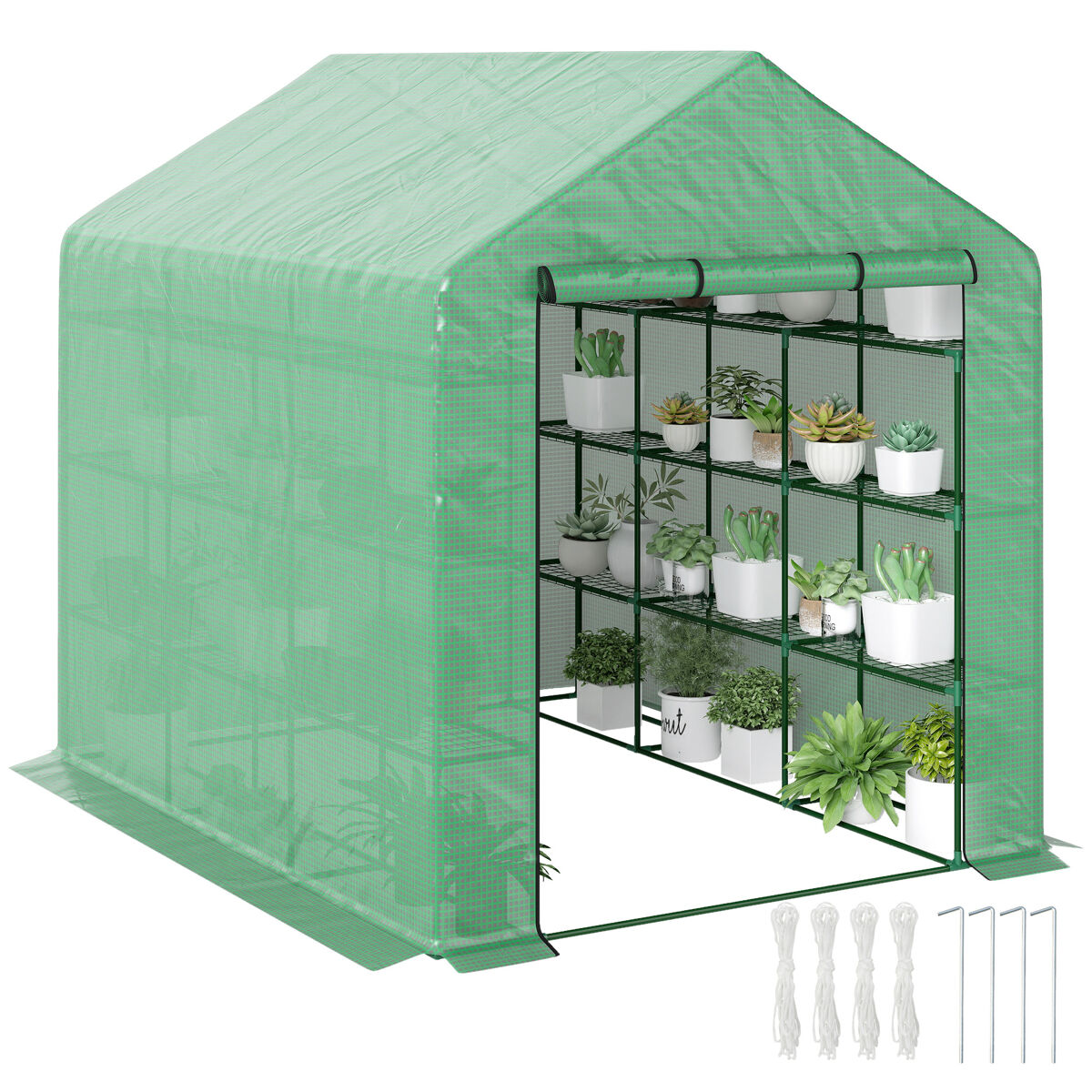 Estufa de jardim com étagère, para exterior