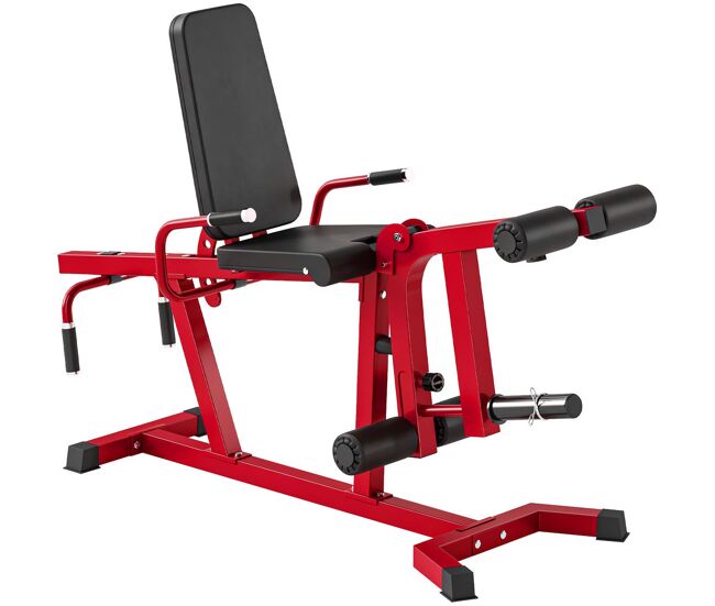 Sportnow machine de extensão e curl de pernas 3 em 1 ajustável, até 300 kg, com suporte para discos, banco de musculação para casa