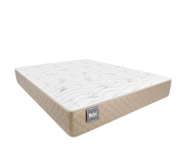 Colchão viscoelástico mulhacén dualsense nalui reversível com tecido aloe vera, firmeza média-alta beige