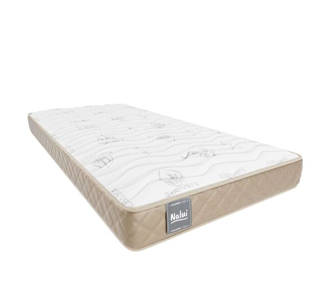 Colchão viscoelástico mulhacén dualsense nalui tecido aloe vera e 3d respirável beige