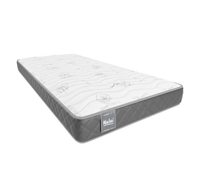 Colchão viscoelástico mulhacén dualsense nalui tecido aloe vera e 3d respirável gris
