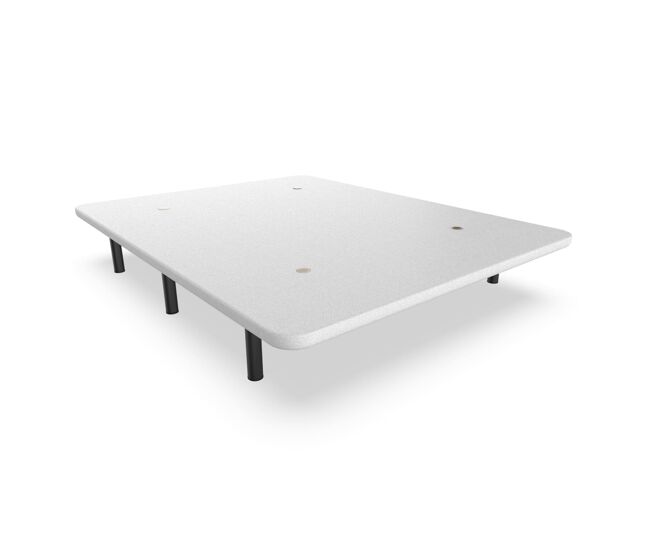 Base estofada nalui em aço com pés de 25 cm e 5 barras transversais blanco