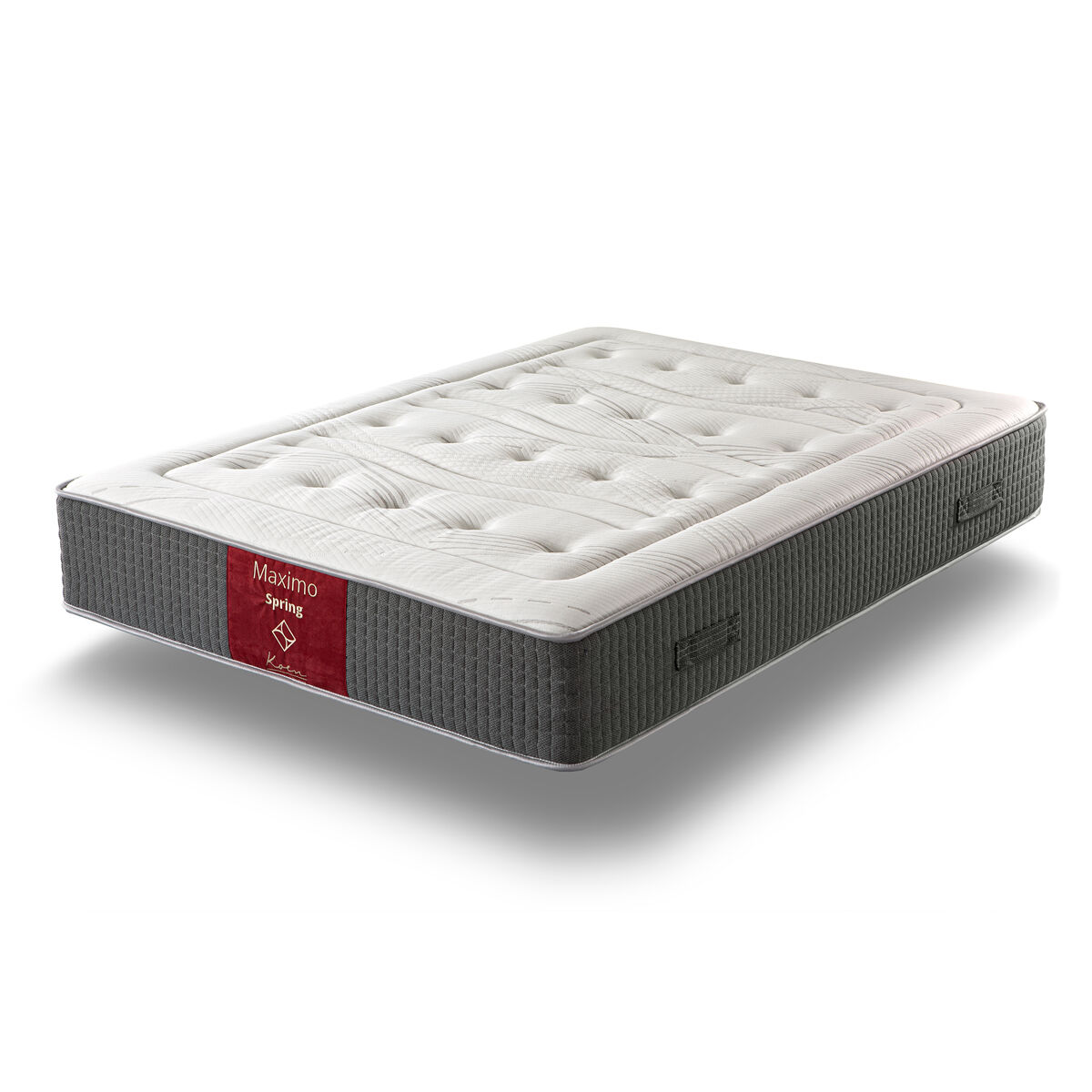 Colchão premium de molas 150x200 cm maximo spring - espessura +/- 30 cm - firmeza média - reversível - tecido maximo stretch - espuma viscoelástica