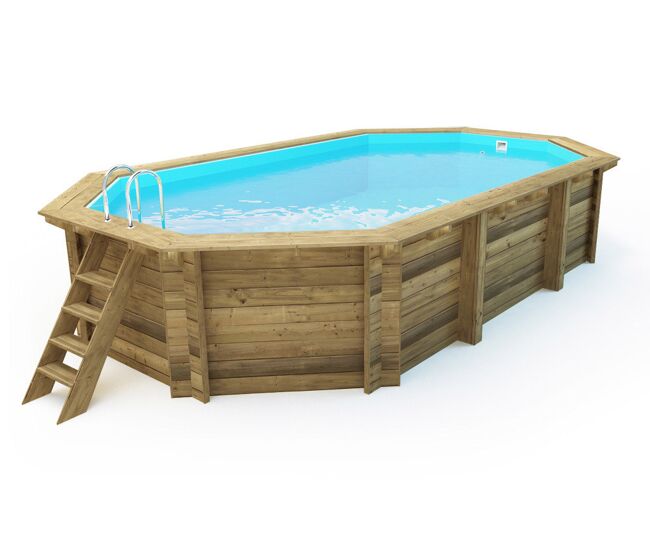 Piscina de madeira 5,86 x 3,86 x 1,31 m