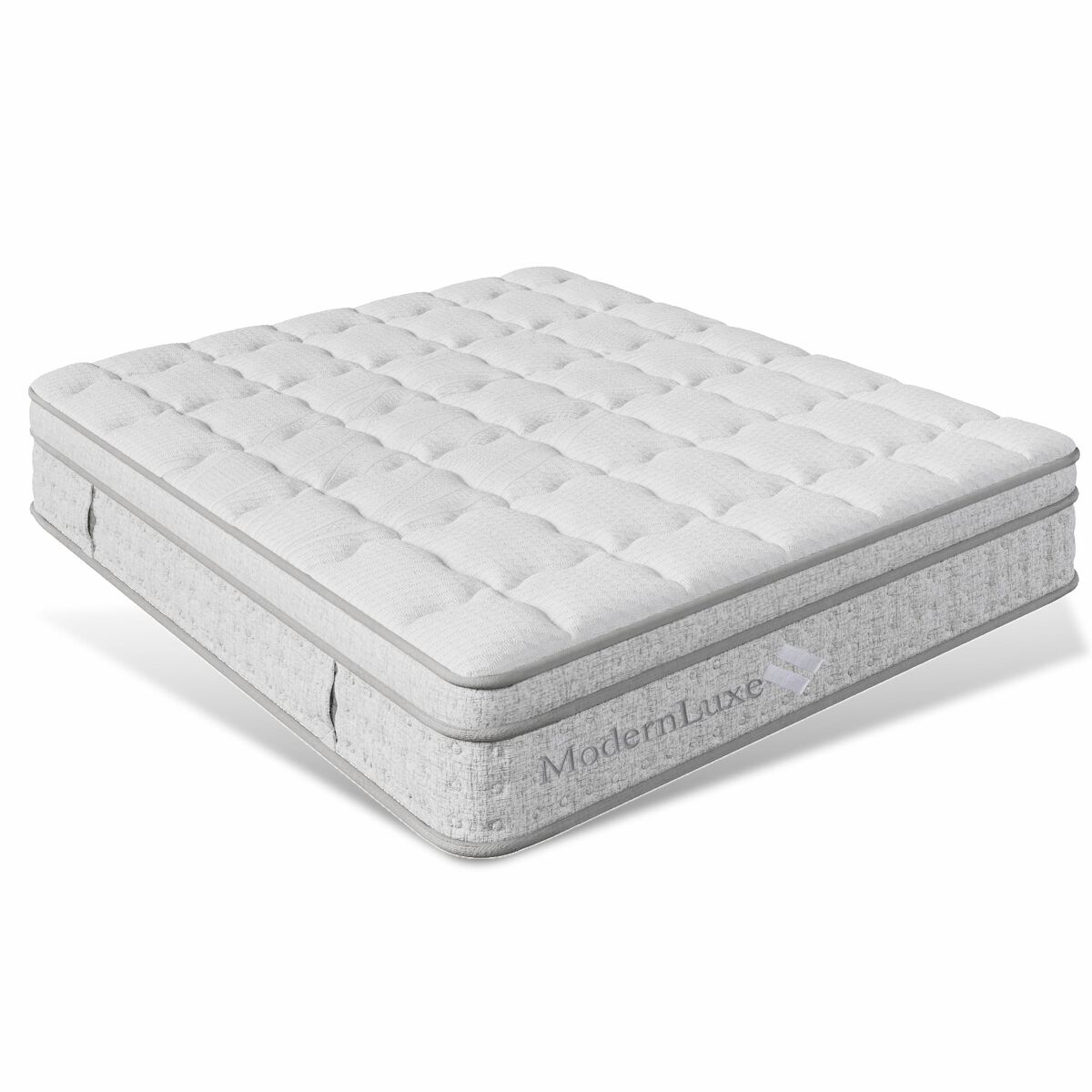 Colchão híbrido 140 x 190 cm - 7 zonas, núcleo de molas ensacadas e espuma de alta densidade, suporte pontual e respirável - branco