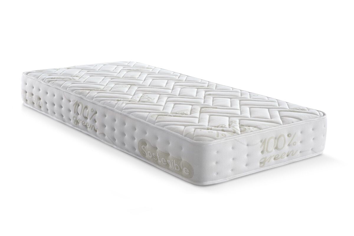 Colchão 90x200 | häusbed | colchão ecológico sleep one organic h18 | altura 18cm | núcleo bioform 45d de alta densidade | conforell ecossustentável |