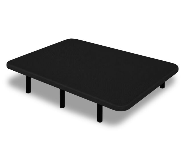 Base estofada 160 x 200 cm (dúo) negro - pernas 40 cm - tecido 3d antiderrapante - estrutura robusta - 100% respirável
