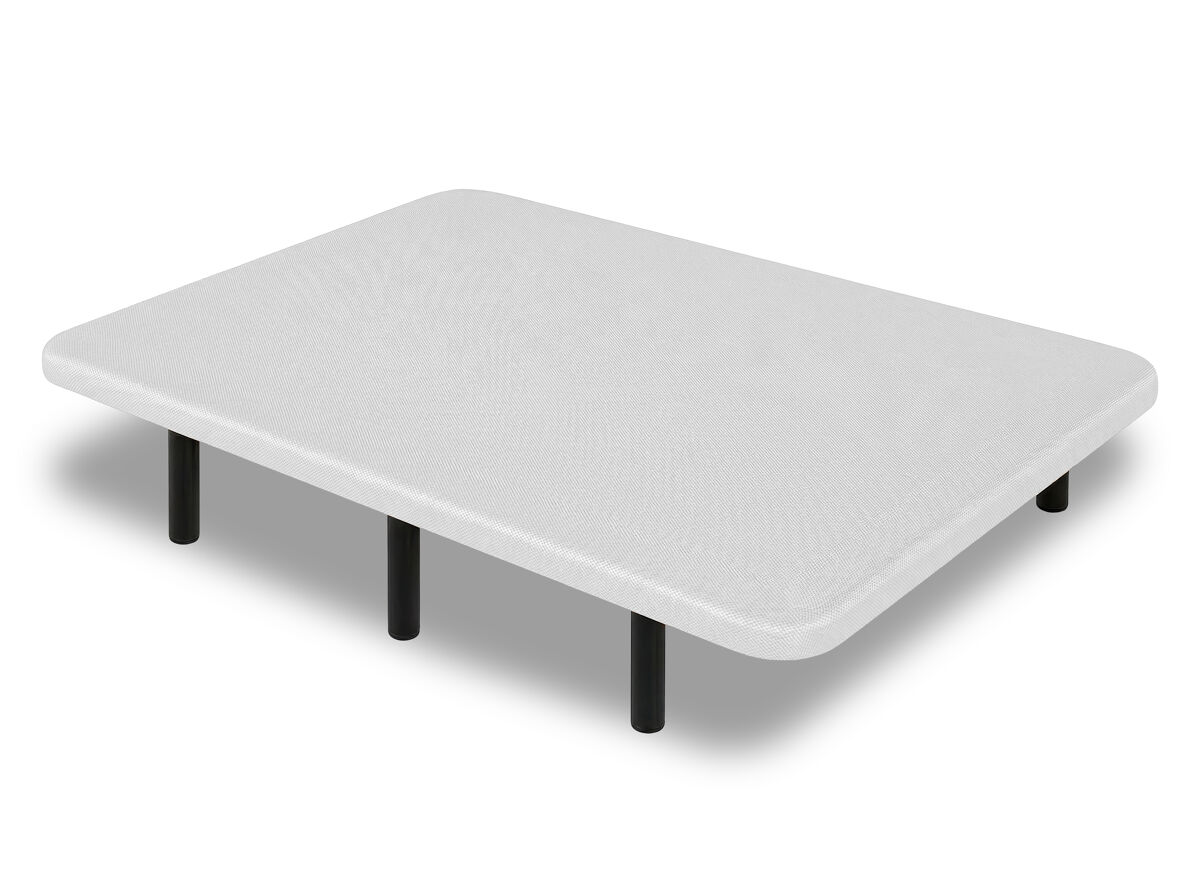 Base estofada 200 x 200 cm (dúo) blanco - pernas 40 cm - tecido 3d antiderrapante - estrutura robusta - 100% respirável