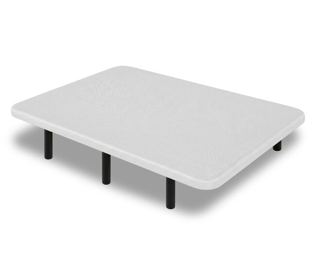 Base estofada 135 x 200 cm blanco - pernas 35 cm - tecido 3d antiderrapante - estrutura robusta - 100% respirável