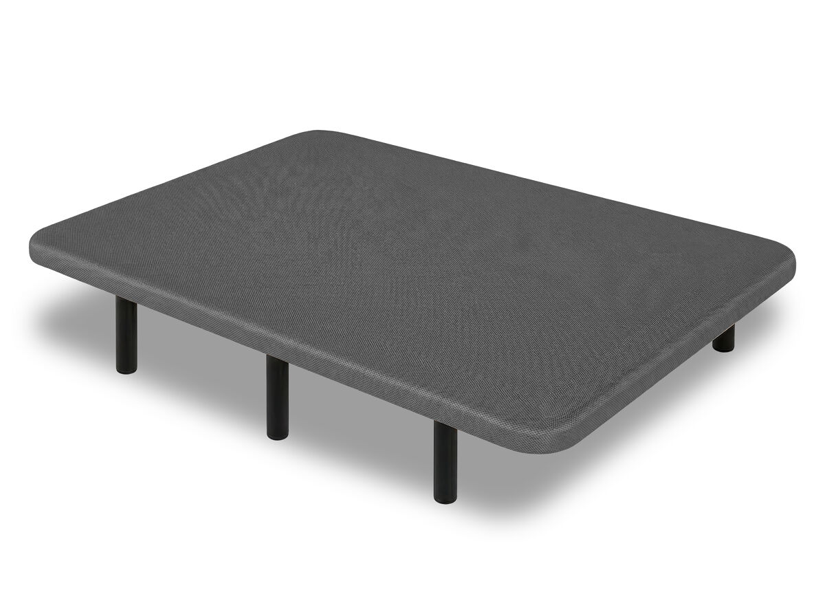 Base estofada 105 x 190 cm gris - pernas 30 cm - tecido 3d antiderrapante - estrutura robusta - 100% respirável