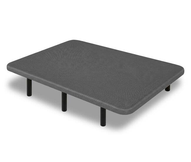 Base estofada 105 x 190 cm gris - pernas 30 cm - tecido 3d antiderrapante - estrutura robusta - 100% respirável