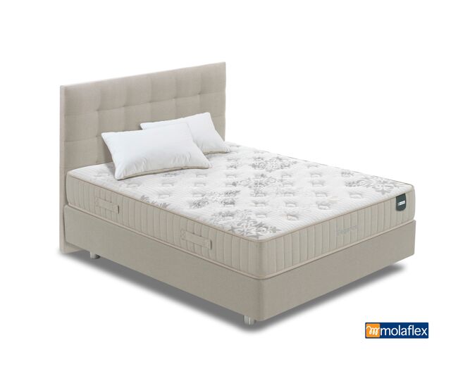Pack elegance bed molas ensacadas bege molaflex 140x190cm