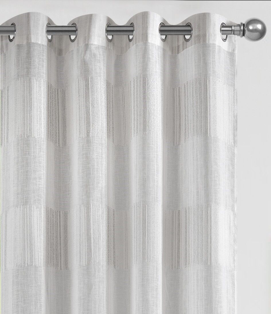 Cortina transparente EGIO 140x260cm cor cinza