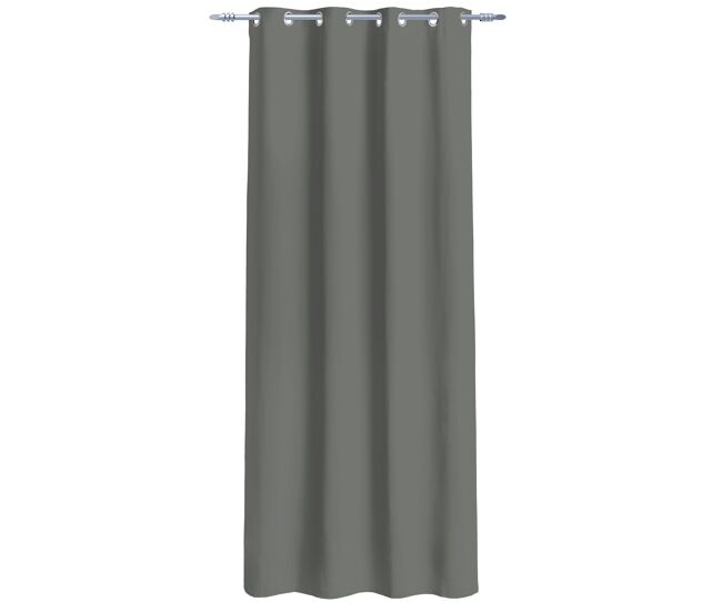 Cortina de poliéster blackout night 135x260cm cor cinza