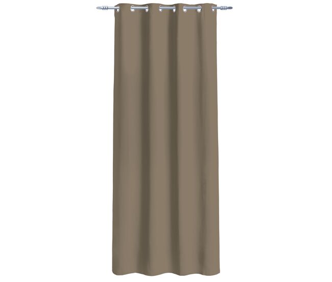 Cortina de poliéster blackout night 135x260cm cor taupe