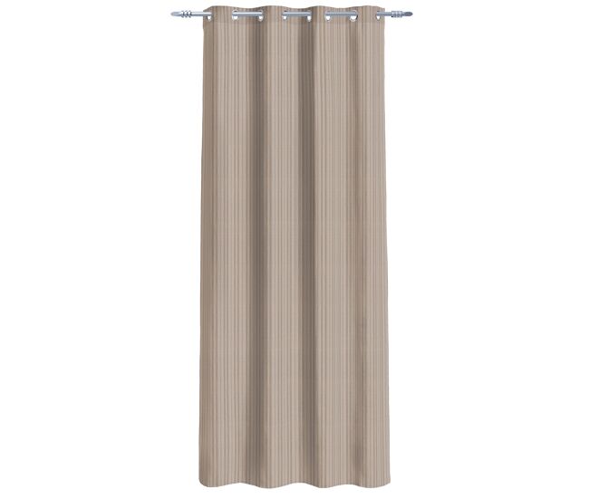 Cortina de rede de poliéster base 135x260cm cor taupe
