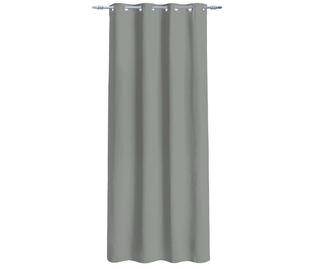 Cortina de rede de poliéster neni 135x260cm cor cinza