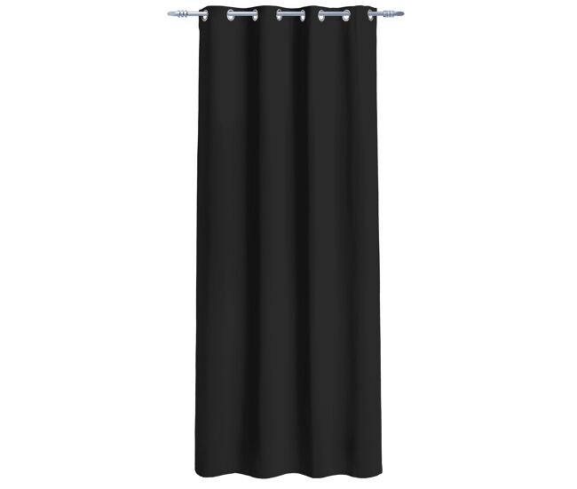 Cortina de rede de poliéster neni 135x260cm cor preta