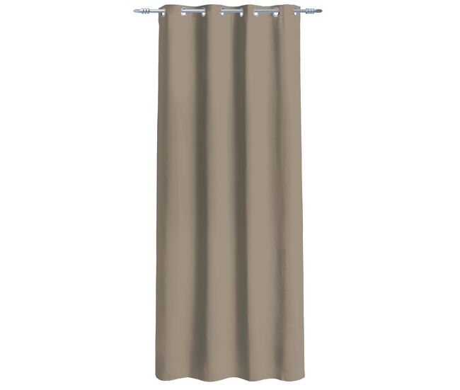 Cortina de rede de poliéster neni 135x260cm cor taupe