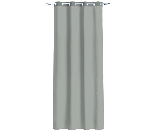 Cortina de rede de poliéster gloria 135x260cm cor cinza