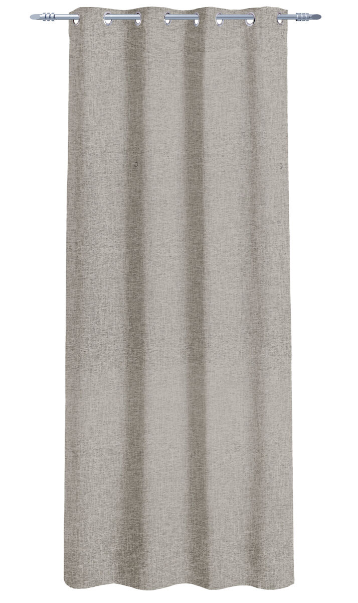Cortina de poliéster miami 140x260cm cinza