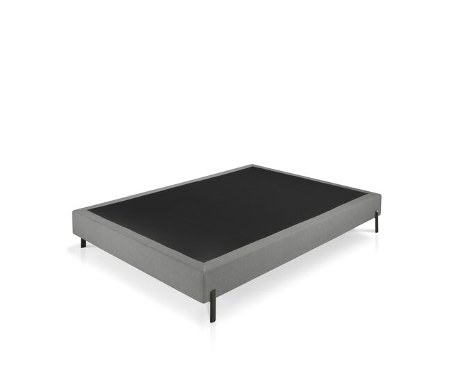 Base estofada tecido yute cinza 90x190cm renoir somnalis