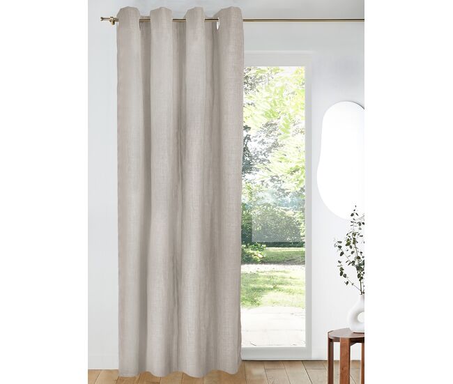 Cortina de ilhós valencia 140x260cm cor taupe