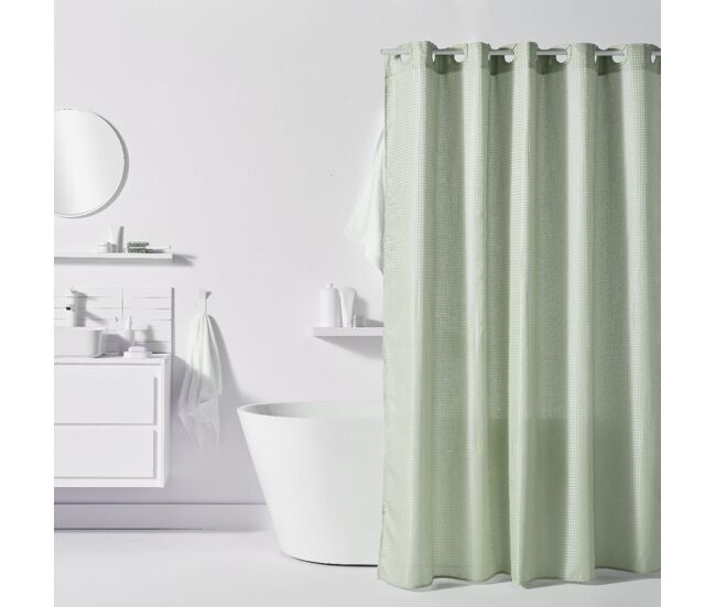 Cortina de banho jacquard 180x200cm verde