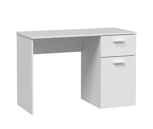 Mesa de escrita huelva 1 porta 1 gaveta branca, 108 cm