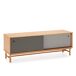 Mesa de TV Magnus 2 portas de correr Cor cinzenta Mesa de TV Magnus 2 portas de correr Cor cinzenta Castanho