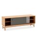 Mesa de TV Magnus 2 portas de correr Cor cinzenta Mesa de TV Magnus 2 portas de correr Cor cinzenta Castanho