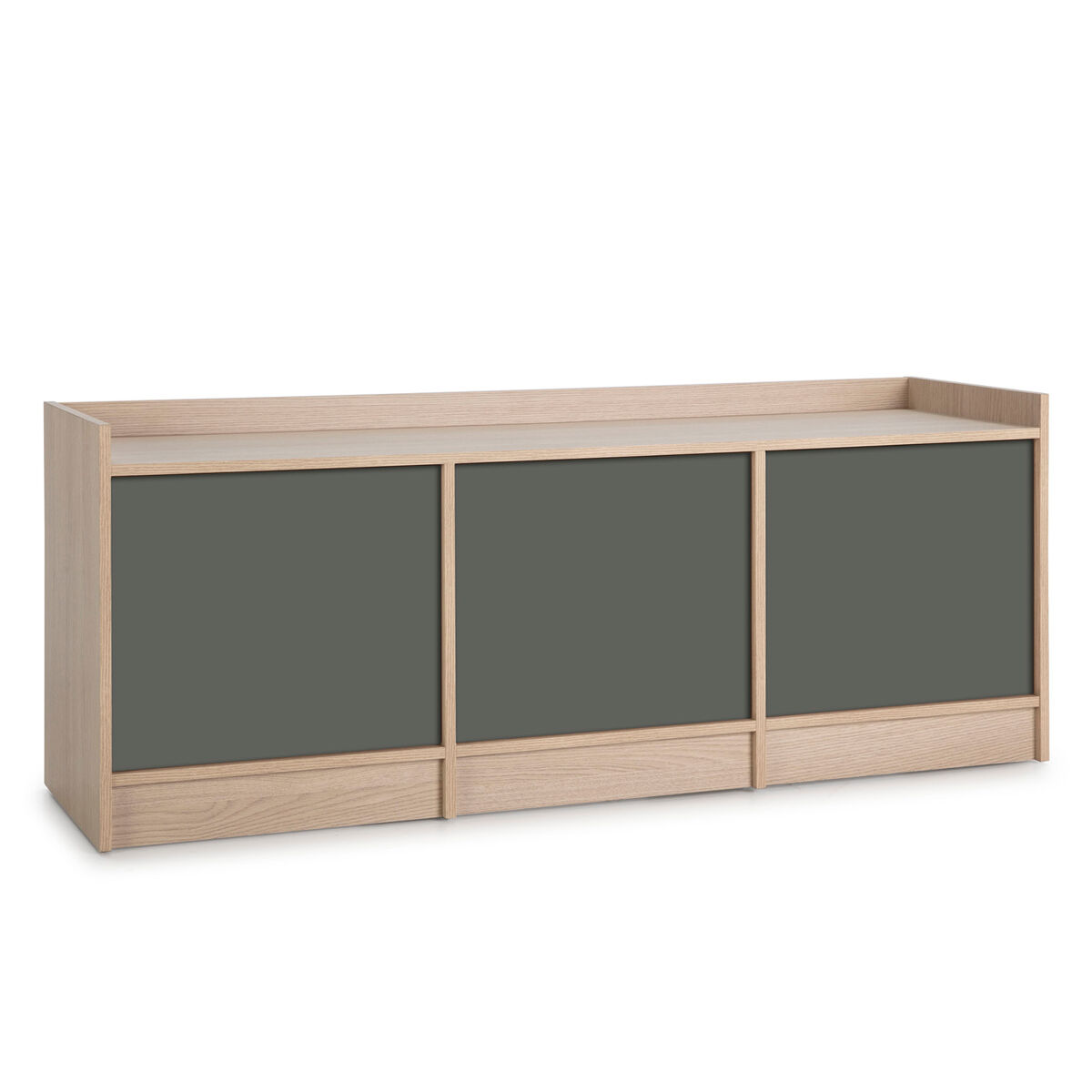 Unidade de tv moscow 3 portas, cor carvalho/cinza, 139 cm (l) 40 cm (p) 54 cm (a)