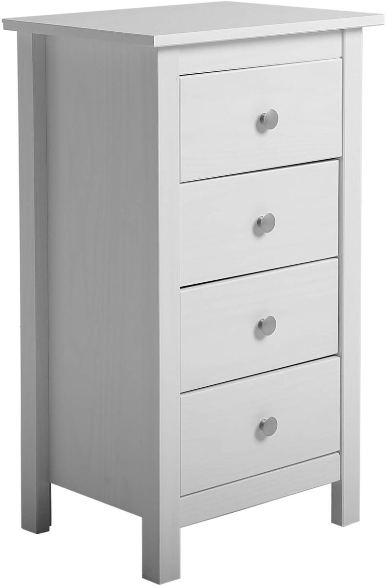 Cómoda Berna com 4 gavetas em branco