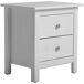 Mesa de cabeceira Berna com 2 gavetas Branco Mesa de cabeceira Berna com 2 gavetas Branco Branco