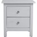 Mesa de cabeceira Berna com 2 gavetas Branco Mesa de cabeceira Berna com 2 gavetas Branco Branco