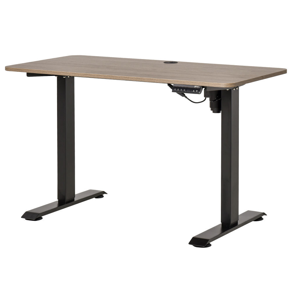 Vinsetto secretária électrique de pé mesa ajustável em altura para escritório com 4 teclas de memória automática inteligente 120x60x72-116 cm moldura noir