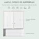 Armário Casa de Banho de Parede MDF kleankin Armário Casa de Banho de Parede MDF kleankin Branco