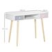 Secretária Infantil Madeira de Pinho, MDF HOMCOM 100x48 Secretária Infantil Madeira de Pinho, MDF HOMCOM 100x48 Rosa