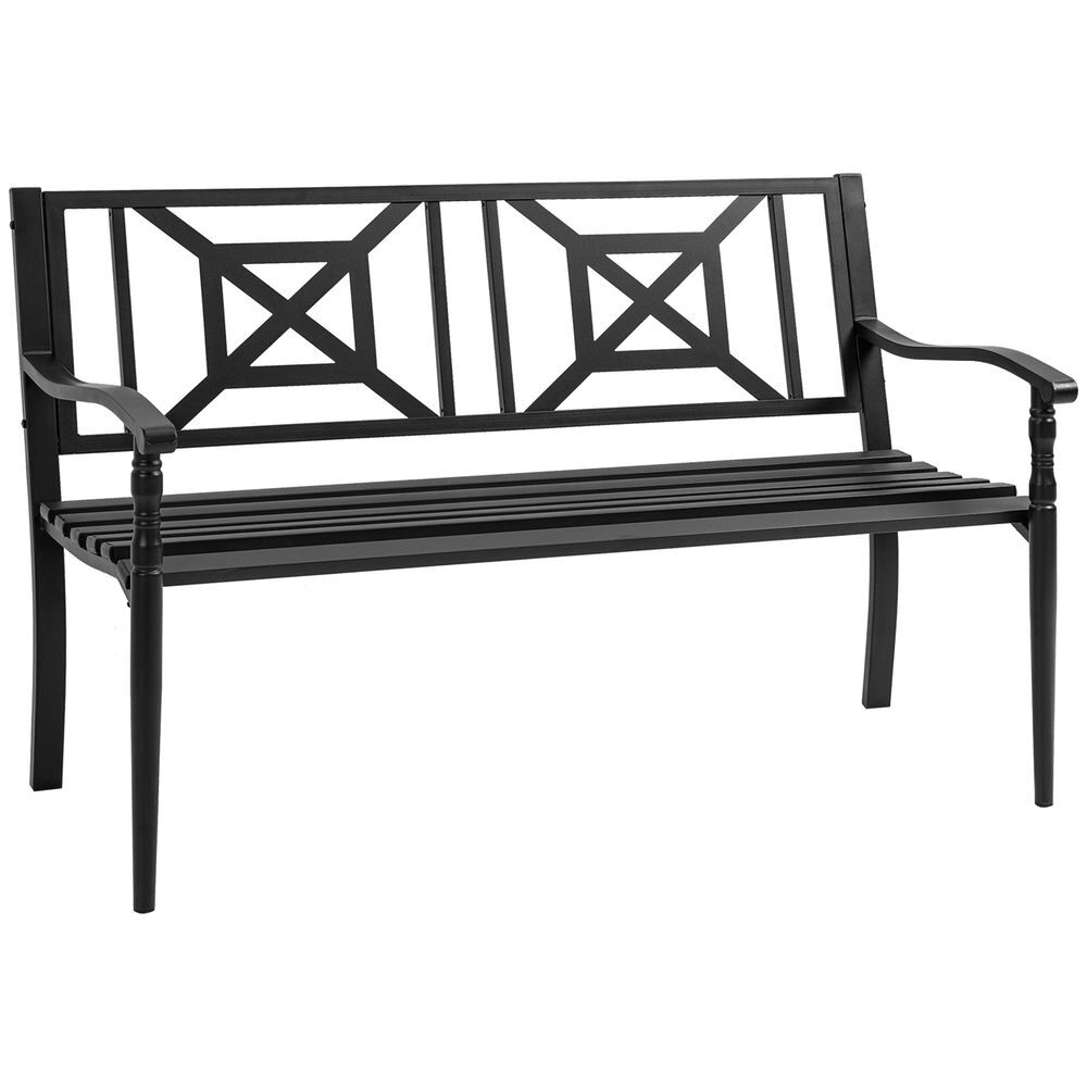 Banco de Jardim Aço Outsunny 128x62